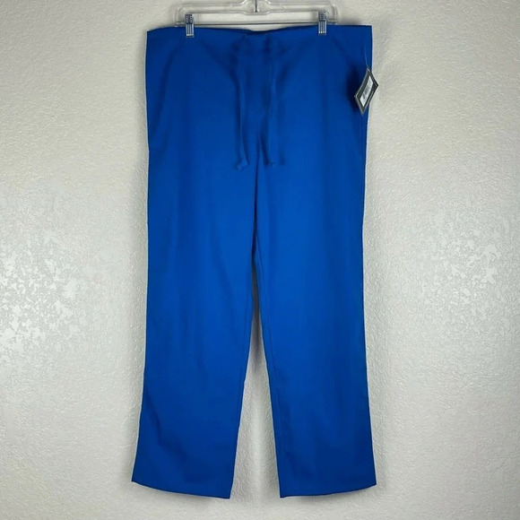 Dickies Pants Men's Sz S/M Petite Scrub Medical Uniform Mid Rise Drawstring Blue - Picture 1 of 8